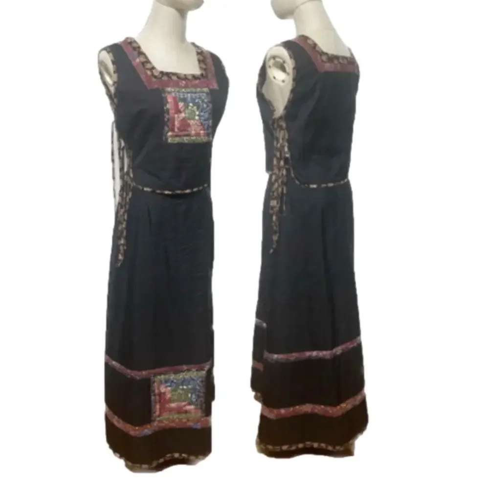60s -70s MOUNTAIN ARTISANS COTTAGECORE PATCHWORK TOP & MAXI SKIRT MCM VTG EUC S - Picture 2 of 16